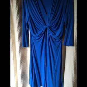 Boston Proper Size Large - Blue Rayon knot dress